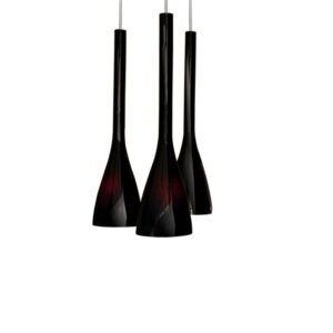 Spazio Amor 3 light pendant black E14
