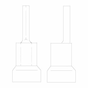 Pre-insulated Pin Terminals 13mm Blue