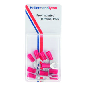 Pre-Insulated Spade Terminals: Pre-Packs 3.5mm Red