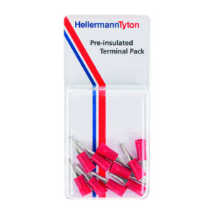 Pre-Insulated Spade Terminals: Pre-Packs 10mm Red