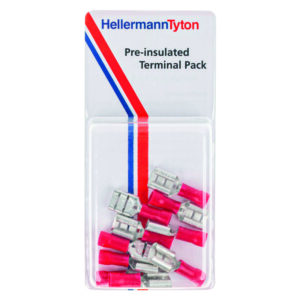 Pre-insulated Female Disc: Pre-Packs 6.35mm Red