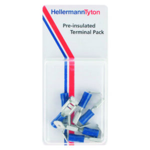 Pre-insulated Piggyback: Pre-Packs 6.35mm Blue